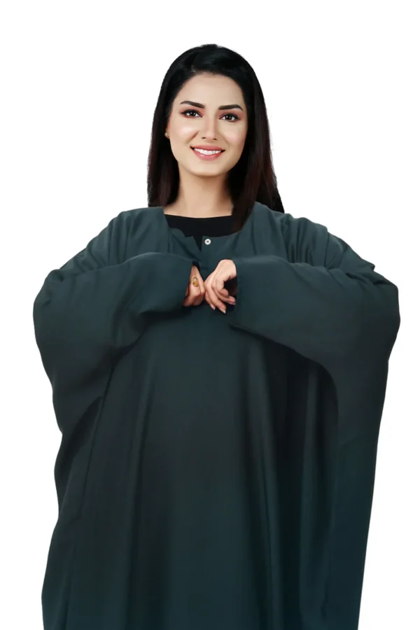 GREEN BUTTERFLY GOWN ABAYA - Image 3
