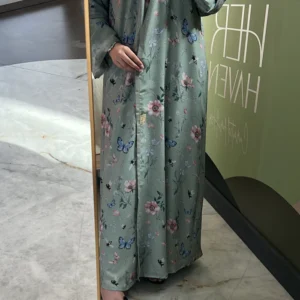 Basic Flowers Butterfly (Green Abaya)