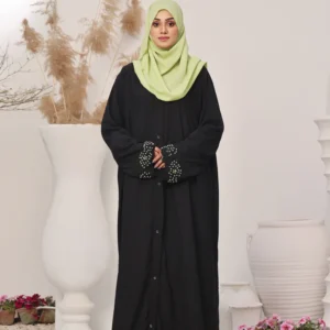 Onyx Black Jewel Abaya