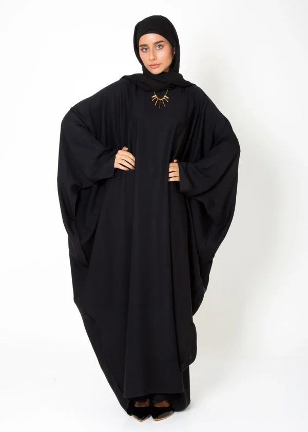 Black Butterfly Gown Abaya - Image 3