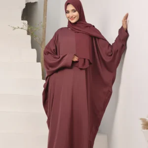Maroon Gown Abaya