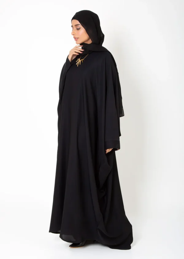 Black Butterfly Gown Abaya - Image 4