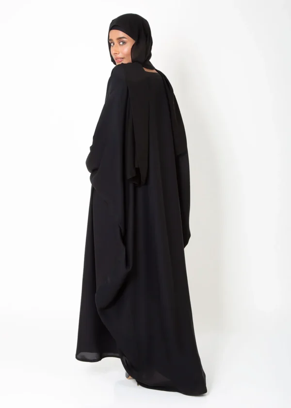 Black Butterfly Gown Abaya - Image 2