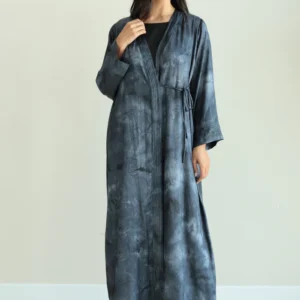 Basic Luna Pleated (Mid Night Blue Abaya )
