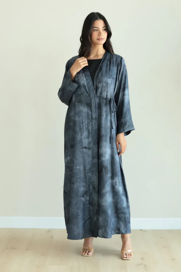Basic Luna Pleated (Mid Night Blue Abaya )