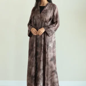 Basic Luna Pleated (Brown Abaya )