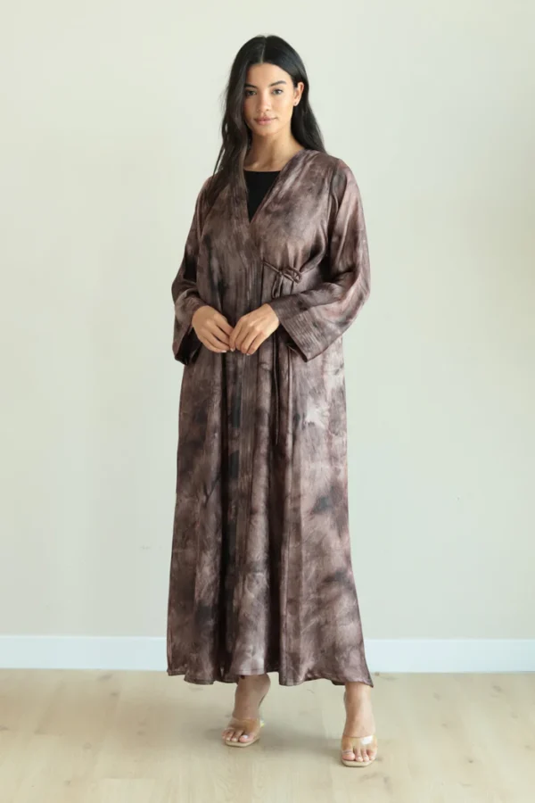 Basic Luna Pleated (Brown Abaya )