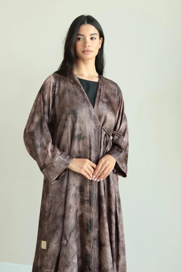 Basic Luna Pleated (Brown Abaya ) - Image 2