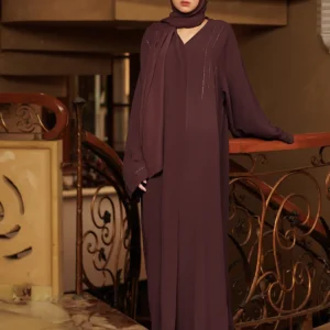 Brown Cafifa Style Abaya