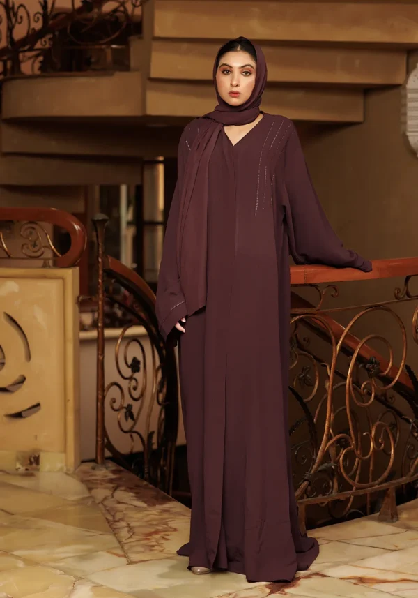 Brown Cafifa Style Abaya