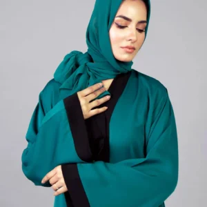 Pristine Teal Abaya